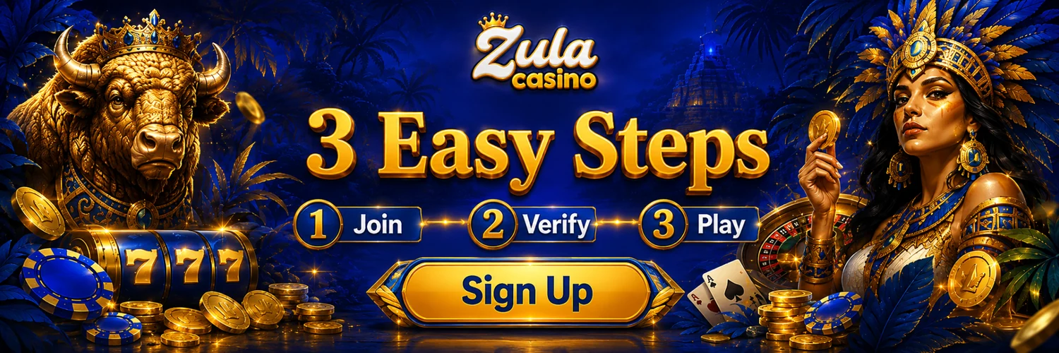 Zula Casino registration steps visual